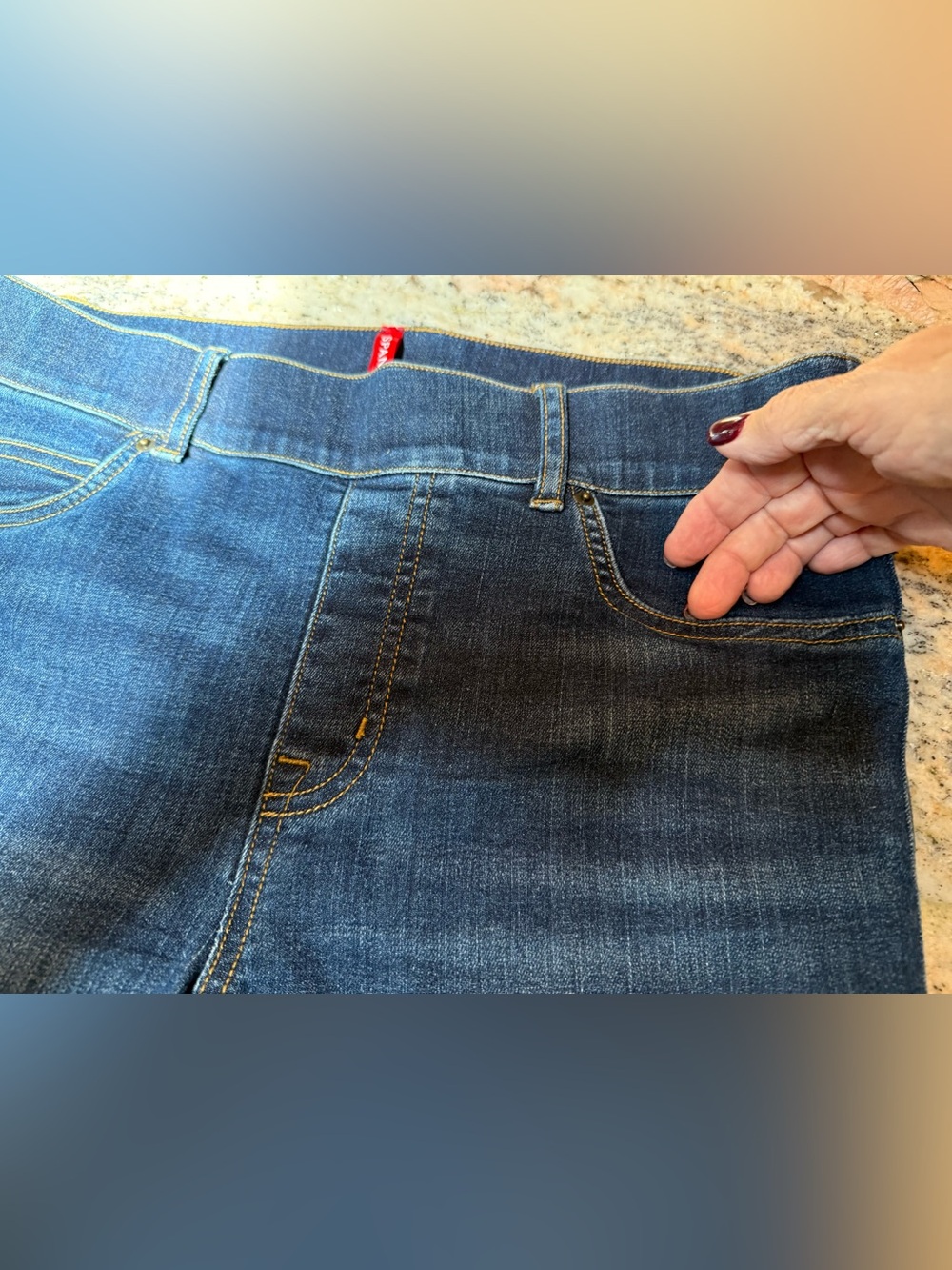 SPANX Dark Wash Flare Jeans - Picture 10 of 12